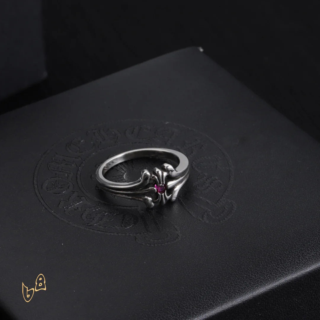 CH Ruby Floral Ring - CH0088 - Pink image