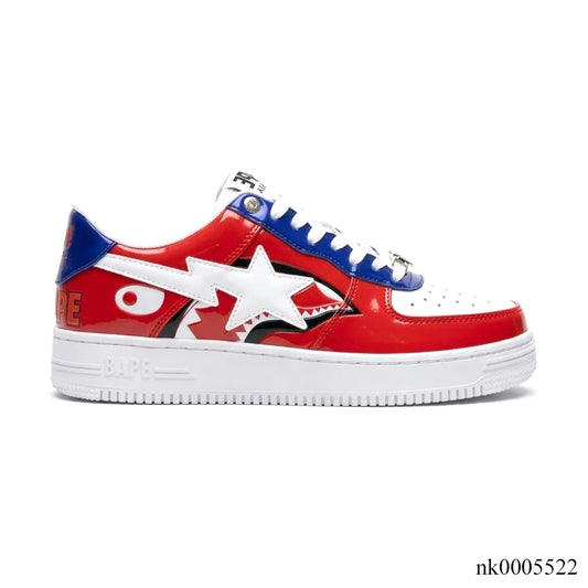 A Bathing Ape Bape Sta Low M2 20th Anniversary Patent Red Shoes Sneakers - nk0005522 image 0