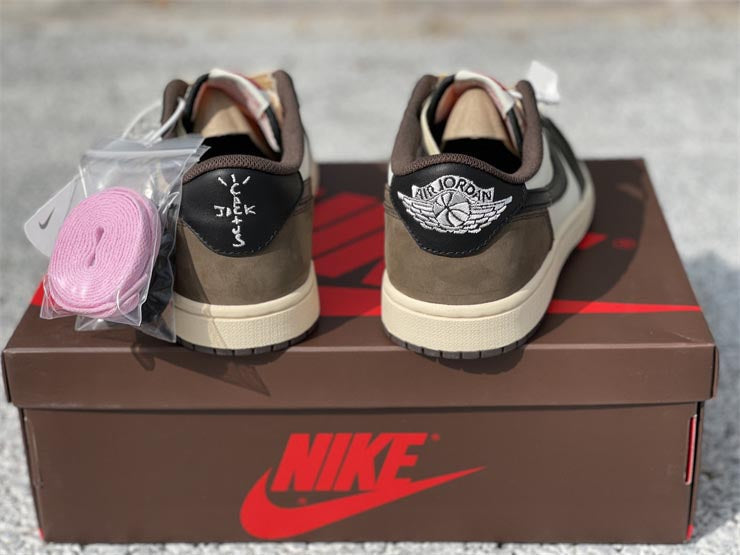Travis Scott x AJ 1 Low OG SP Dark Mocha Shoes Sneakers - nk0002022 image 4