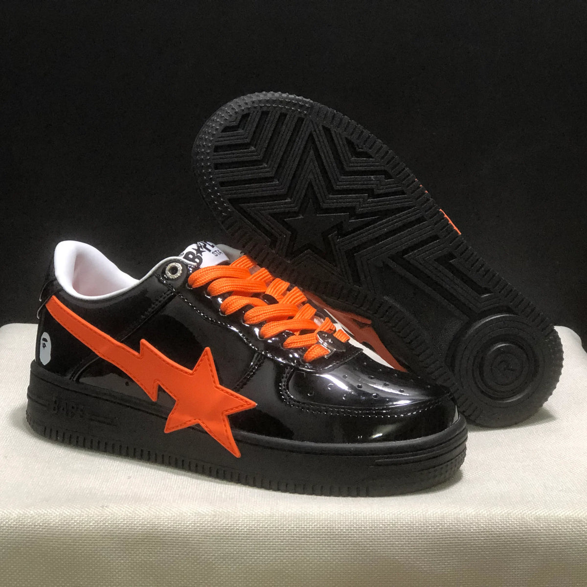 A Bathing Ape Bape Sta OS Feature Exclusive M2 Black Orange Shoes Sneakers - nk0005512 image 6