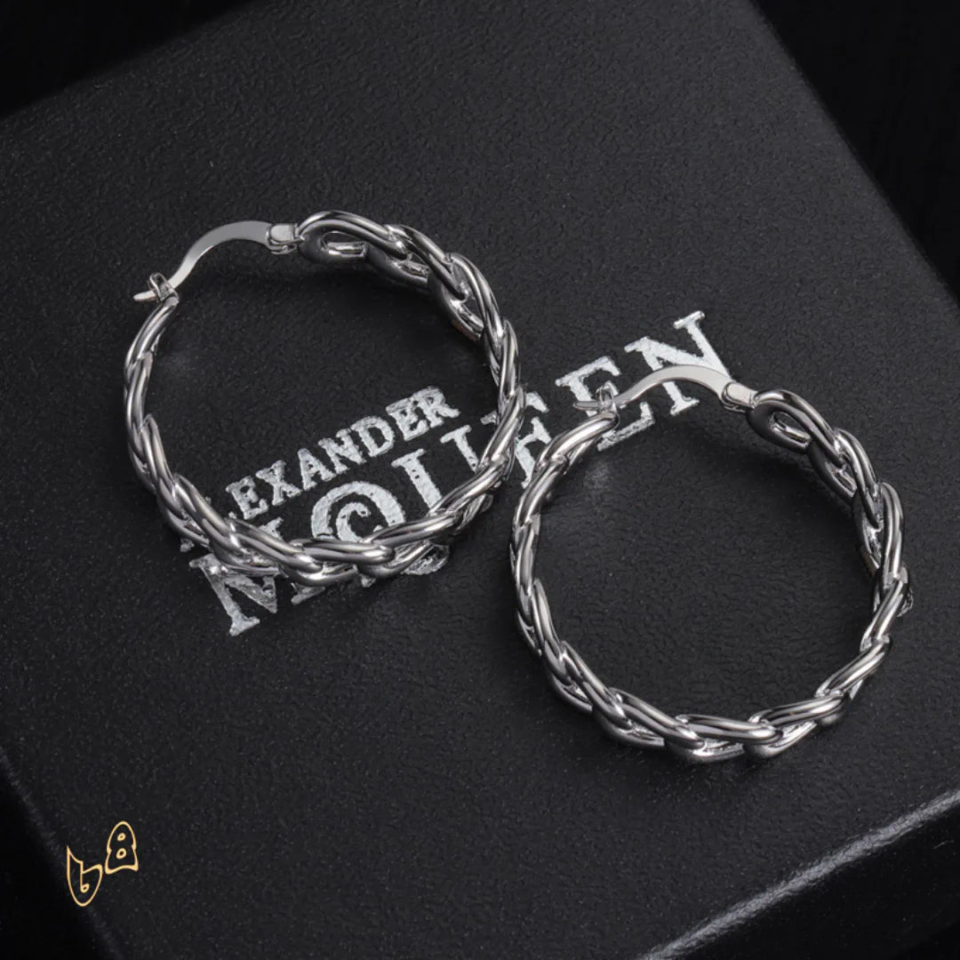 McQueen Silver Chain Earrings - MCQ0020 image 4