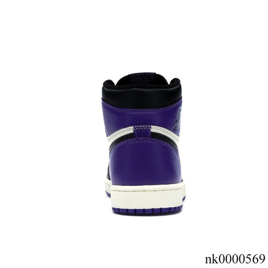 AJ 1 Retro High Court Purple Shoes Sneakers - nk0000569 image 2