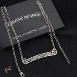 CH Scroll Label Chain Necklace - CH0019 image 0