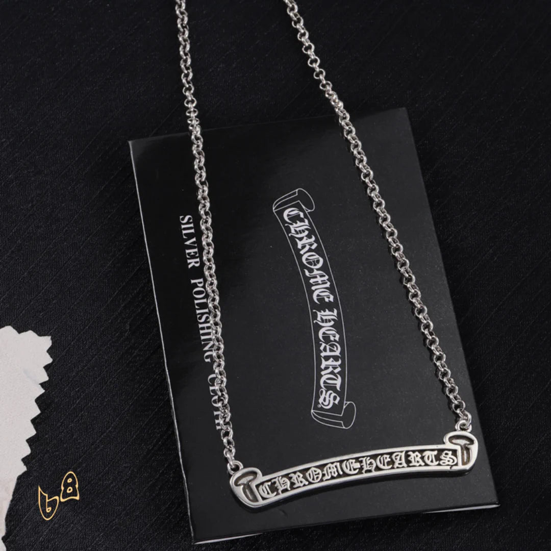CH Scroll Label Chain Necklace - CH0019 image 3