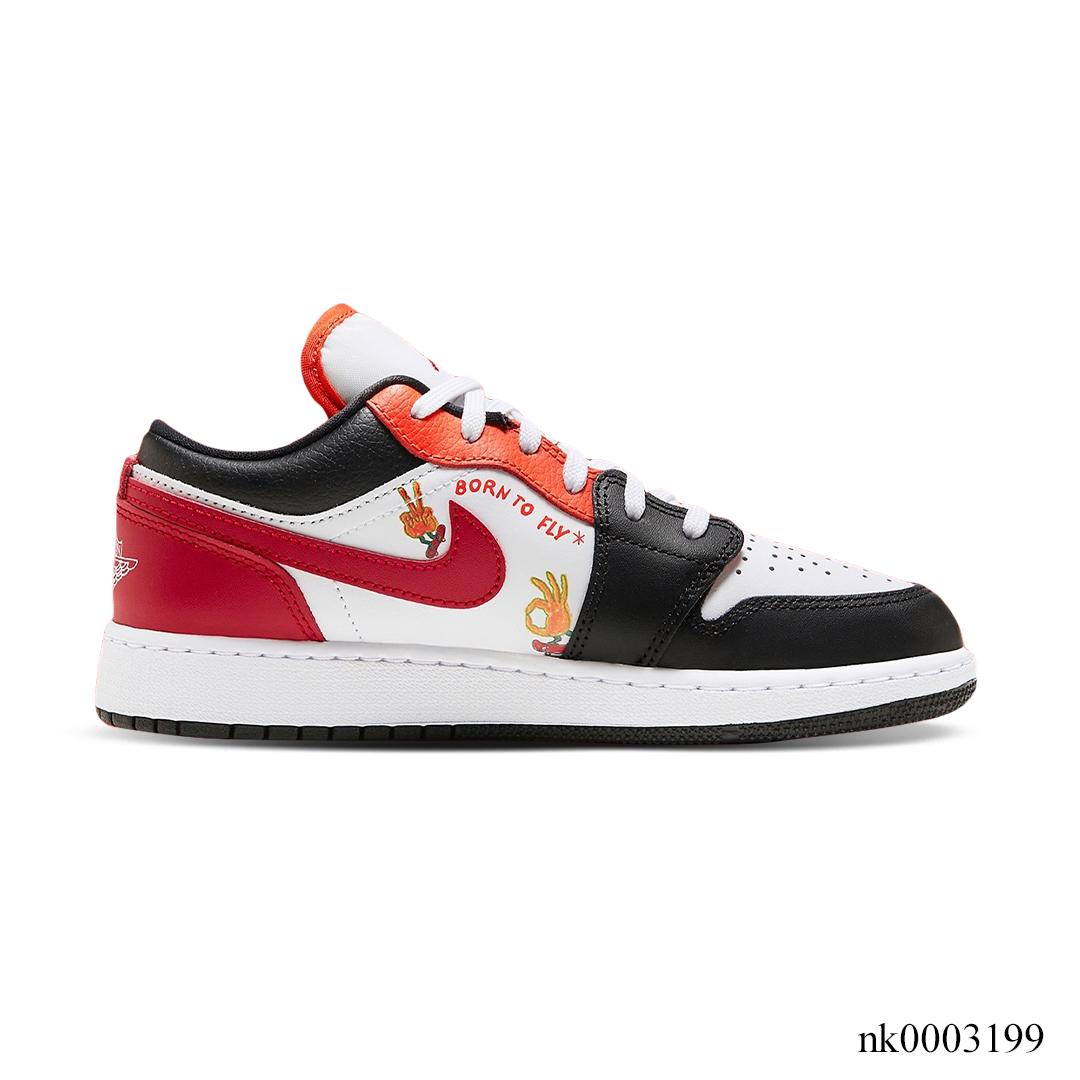 AJ 1 Low Flaming Swoosh Shoes Sneakers - nk0003199 image