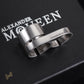 McQueen Double Logo-Engraved Antiqued Ring - MCQ0013 - Silver image