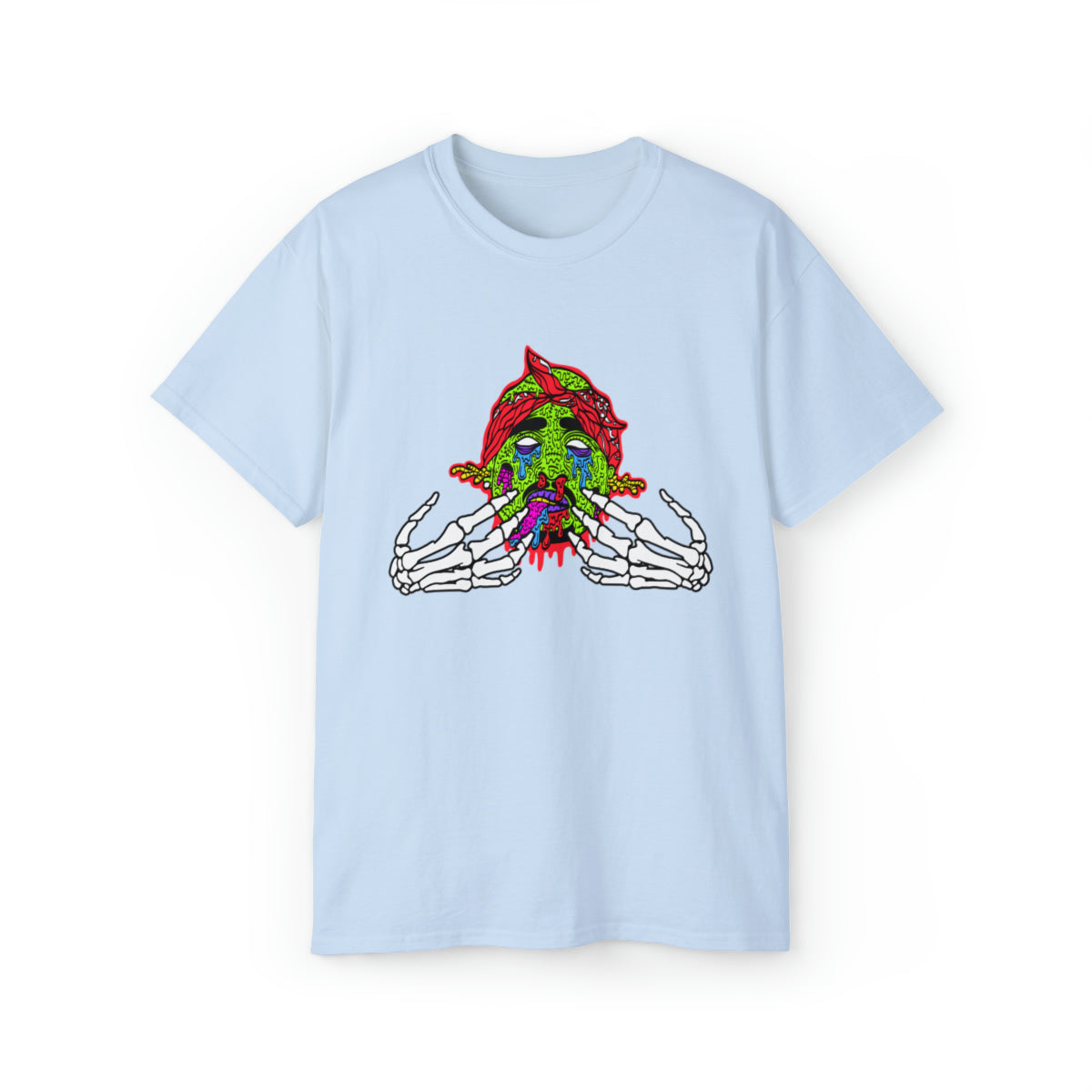 2Pac Monster  T-Shirt - Light Blue, XL image