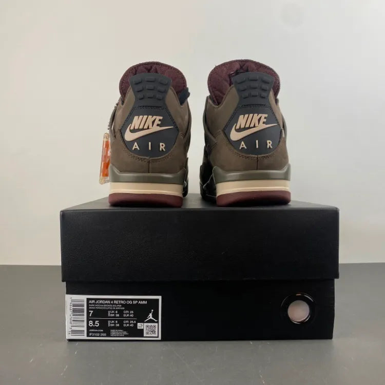 A Ma Maniére x AJ 4 Retro 'Dark Mocha' Shoes Sneakers - nk0004826 image 19