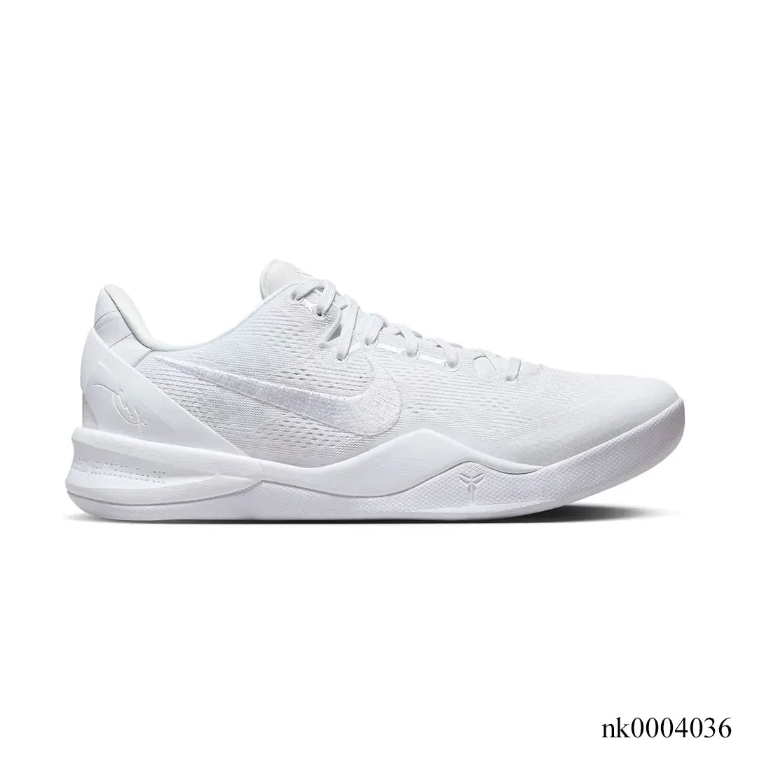 Kobe 8 Protro Triple White Shoes Sneakers - nk0004036 image 0