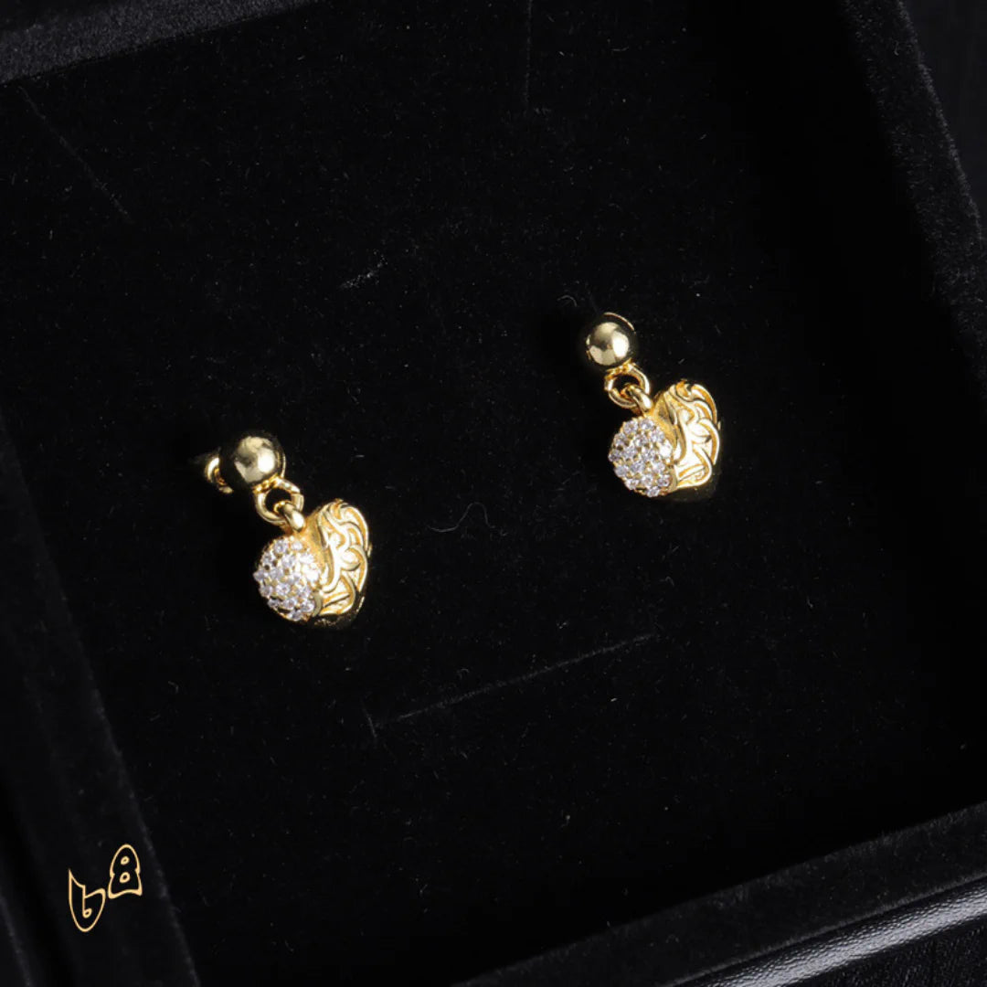 CH Vine Heart Drop Earrings - CH0166 image 1