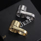 McQueen Double Logo-Engraved Antiqued Ring - MCQ0013 image 1