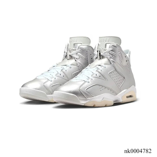 PSG x AJ 6 Metallic Silver Shoes Sneakers - nk0004782 image 2