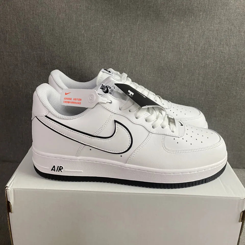 AF 1 '07 Low "White Black Outline Swoosh" Shoes Sneakers - nk0005358 image 5