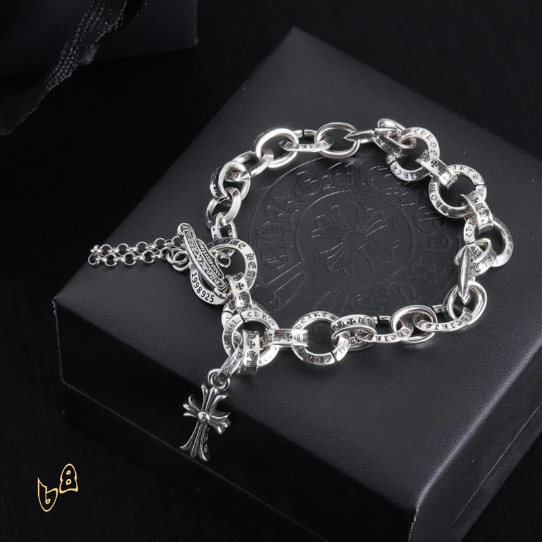 CH Silver Chain Link Bracelet - CH0066 image 0