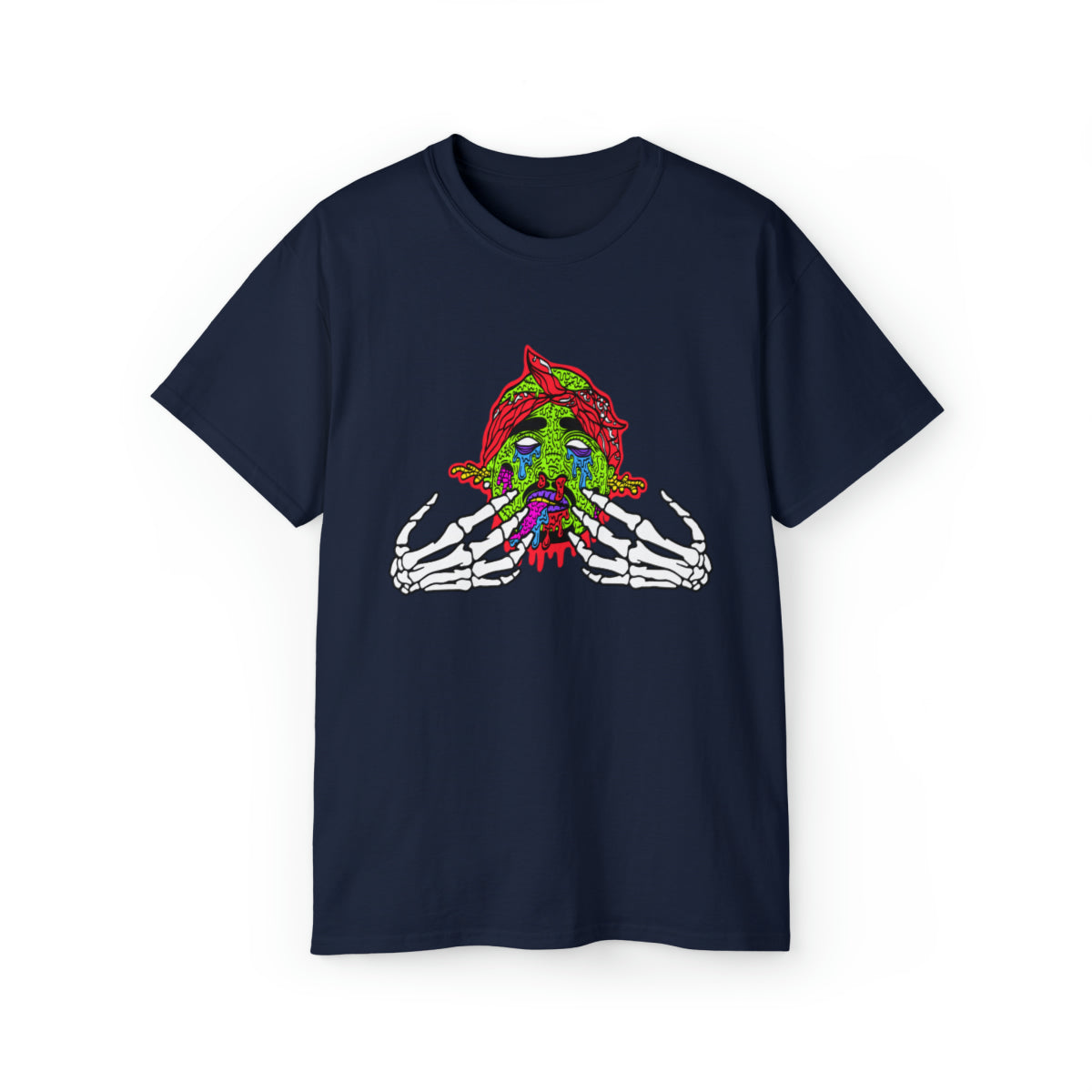 2Pac Monster  T-Shirt - Navy, 3XL image