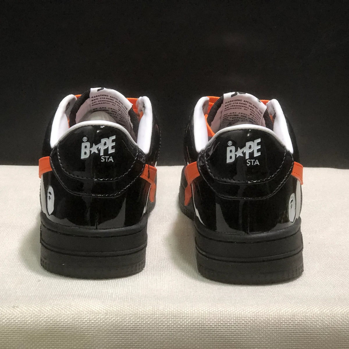 A Bathing Ape Bape Sta OS Feature Exclusive M2 Black Orange Shoes Sneakers - nk0005512 image 8