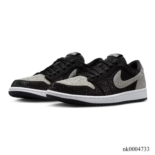 [Premium] Swarovski x AJ 1 Low OG Stealth/Crystal Shoes Sneakers – nk0004733 image 2