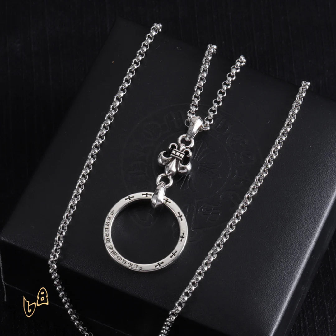 CH Circle Pendant Necklace - CH0023 image 4