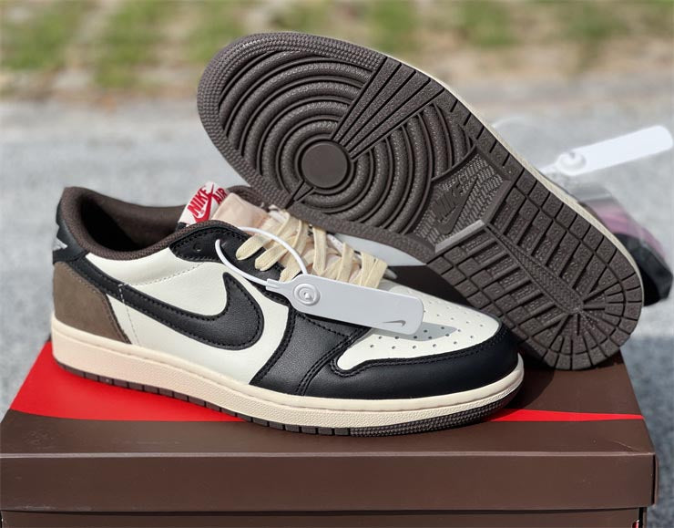 Travis Scott x AJ 1 Low OG SP Dark Mocha Shoes Sneakers - nk0002022 image 5
