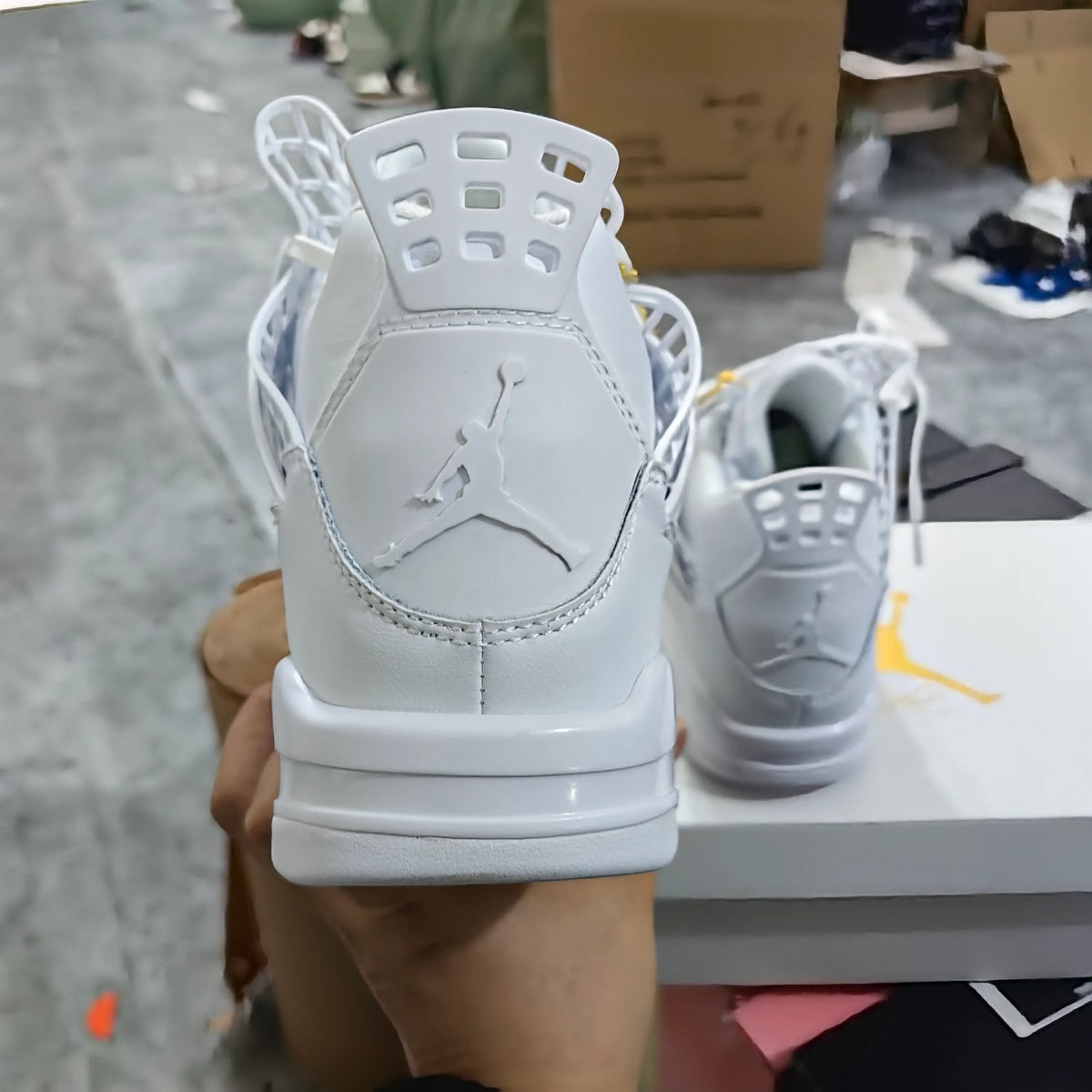 [Premium] AJ 4 NET White Shoes Sneakers – nk0003908 image 13