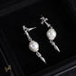 CH Cross Pearl Dangle Earrings - CH0167 image 0
