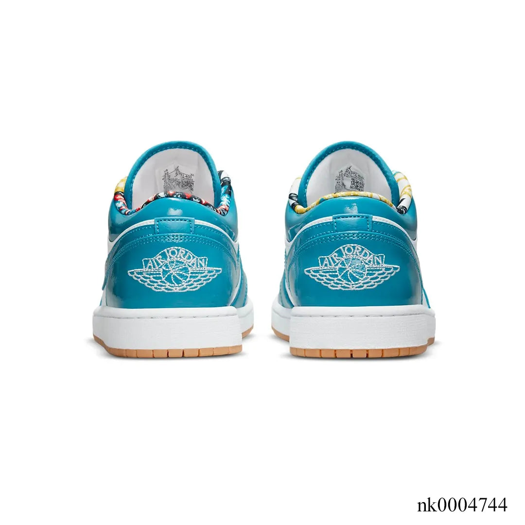 AJ 1 Low SE Barcelona Cyber Teal Shoes Sneakers – nk0004744 image 4