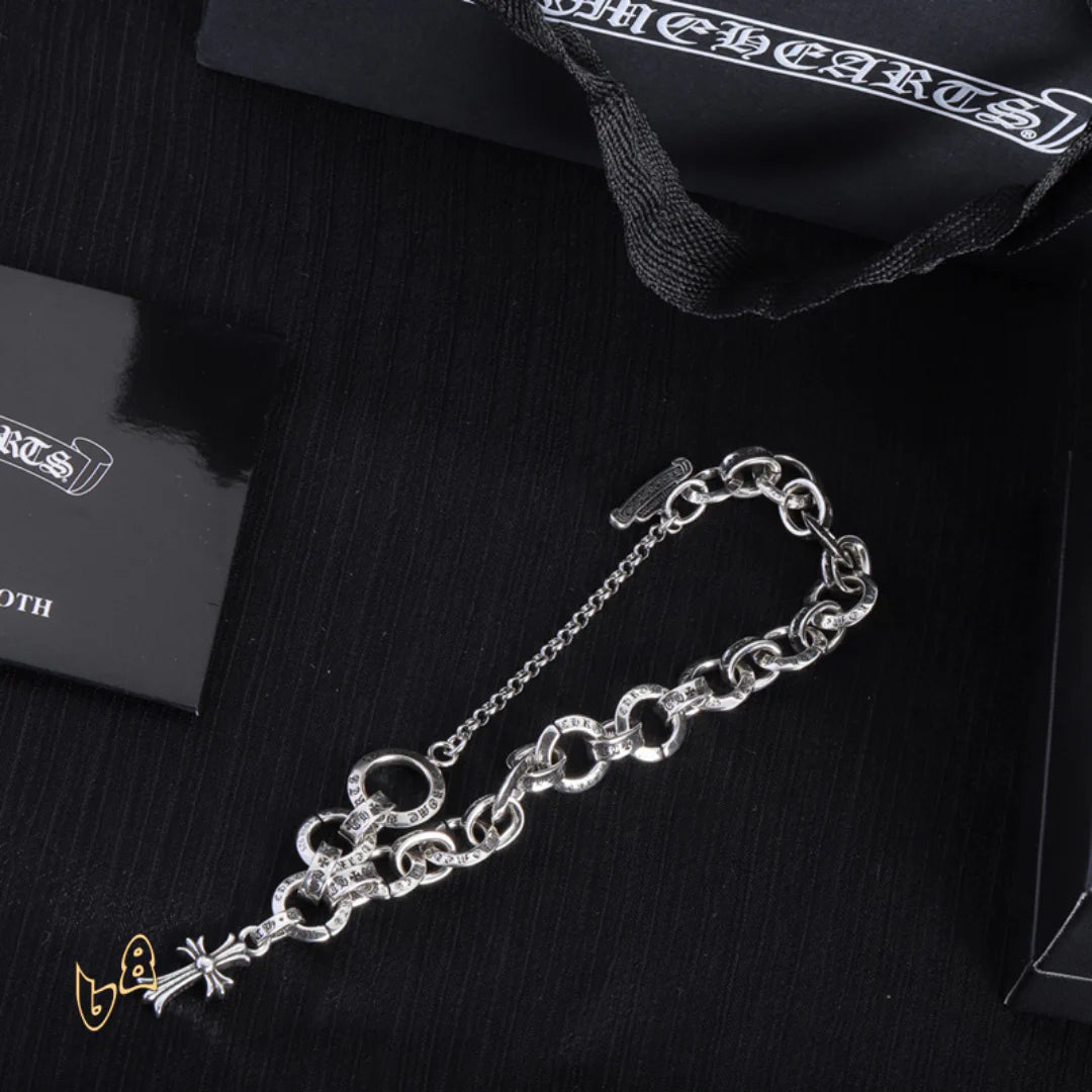 CH Silver Chain Link Bracelet - CH0066 image 4