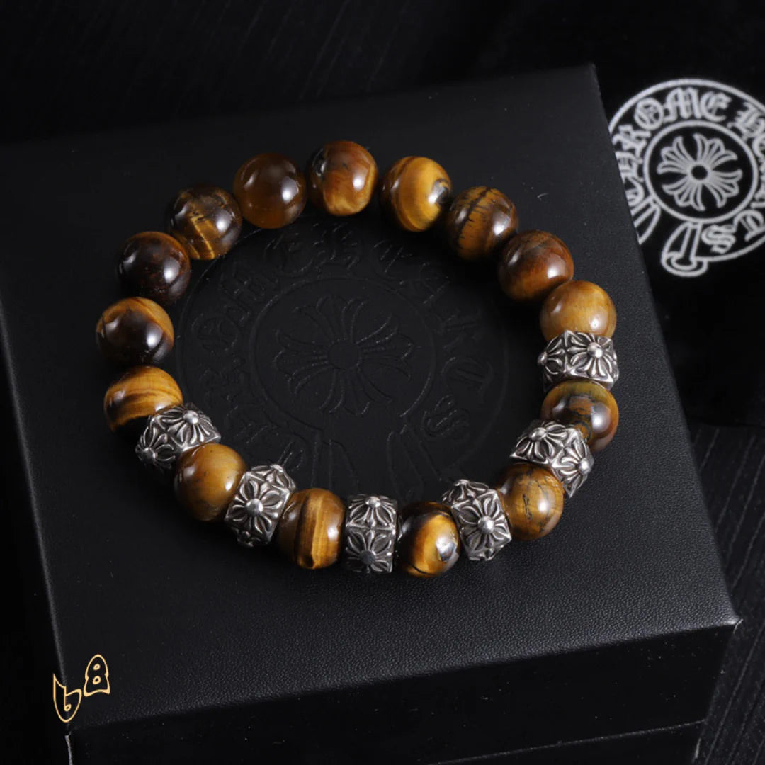 CH Brown Beaded Cross Bracelet - CH0064 image 3