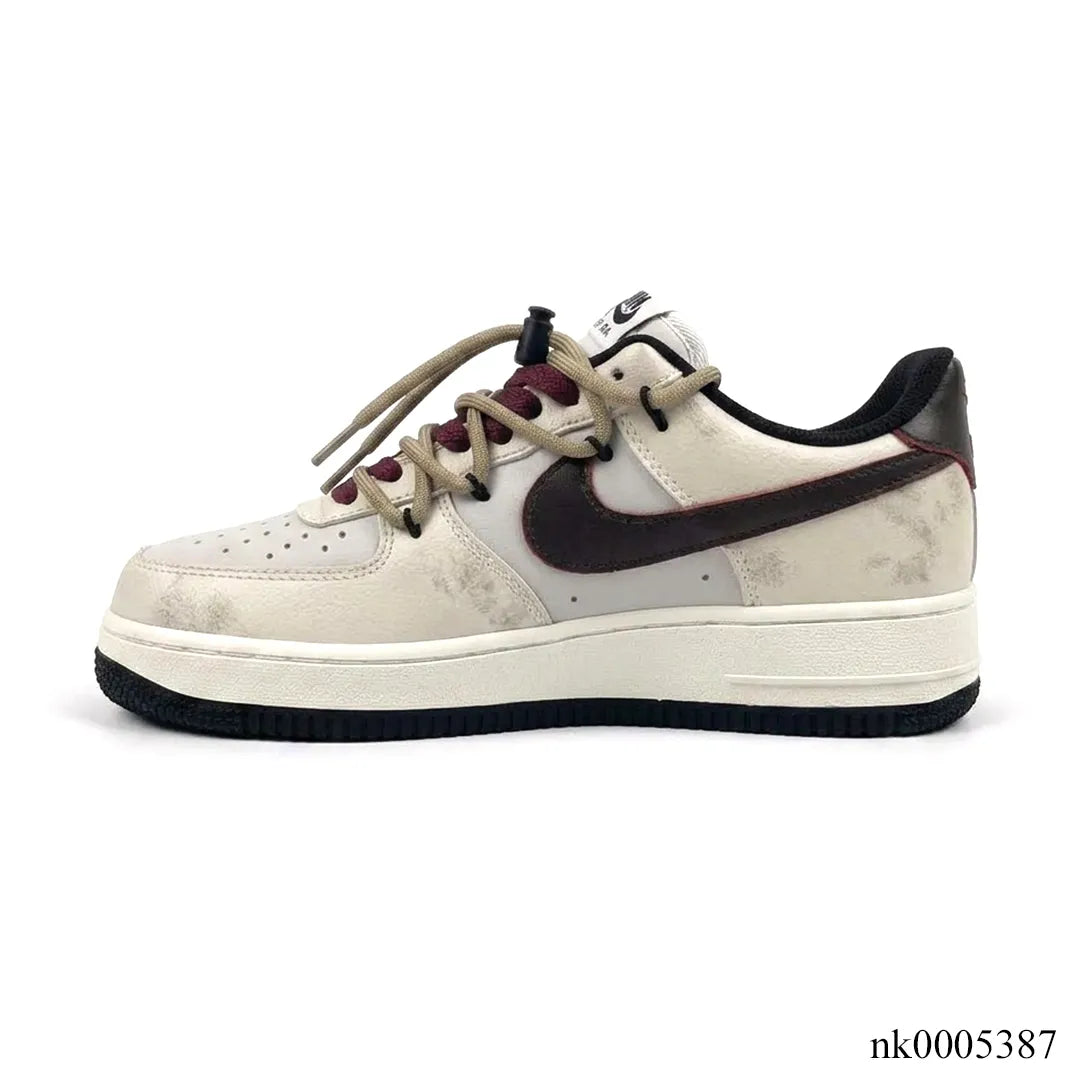 AF 1 Cream and Burgundy Shoes Sneakers - nk0005387 image 1