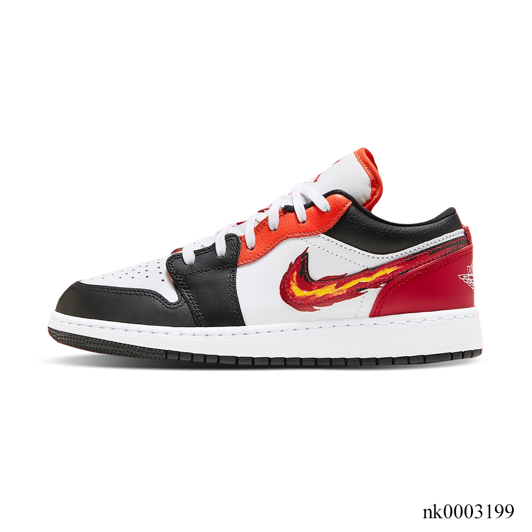 AJ 1 Low Flaming Swoosh Shoes Sneakers - nk0003199 image 1