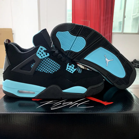AJ 4 Black Cyan Shoes Sneakers - nk0004727 image 2