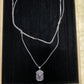 McQueen Engraved Skull Necklace - MC0005 - Silver image