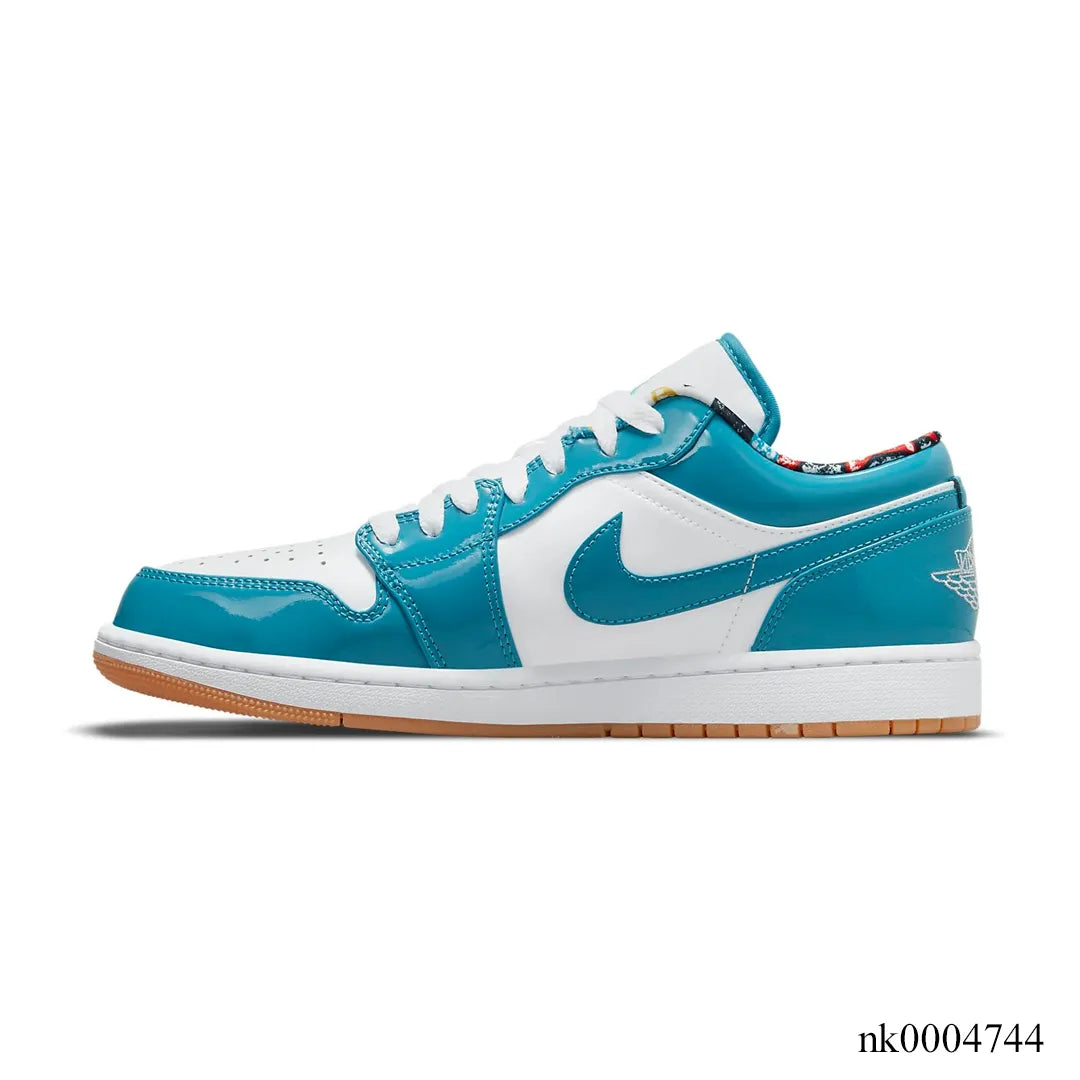 AJ 1 Low SE Barcelona Cyber Teal Shoes Sneakers – nk0004744 image 1