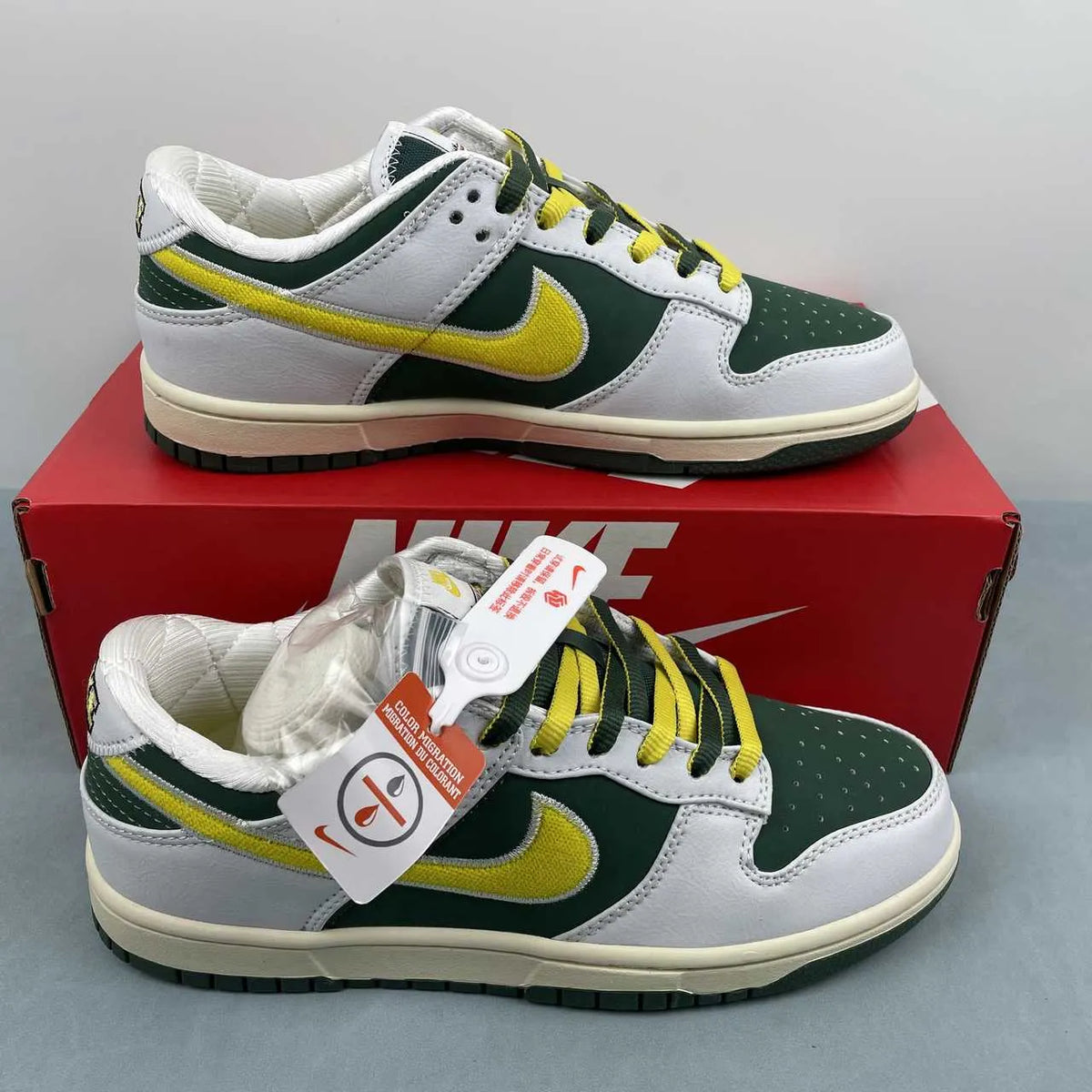 Dunk Low Retro "Sail/University Gold-Fir" Shoes Sneakers - nk0005383 image 4