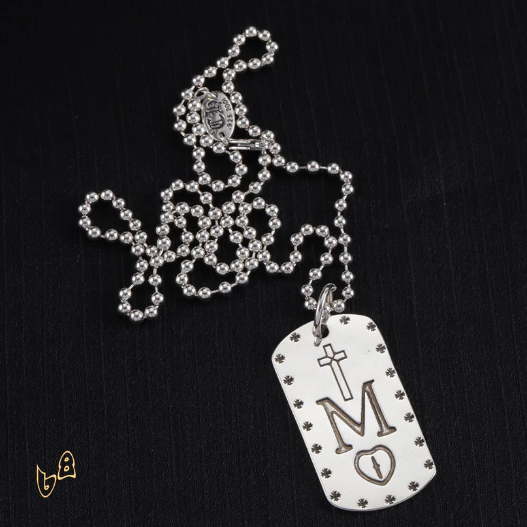 CH M Love Pattern Square Necklace - CH0006 image 4