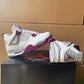 AJ 4 White Purple Cement Shoes Sneakers - nk0004462 image 5