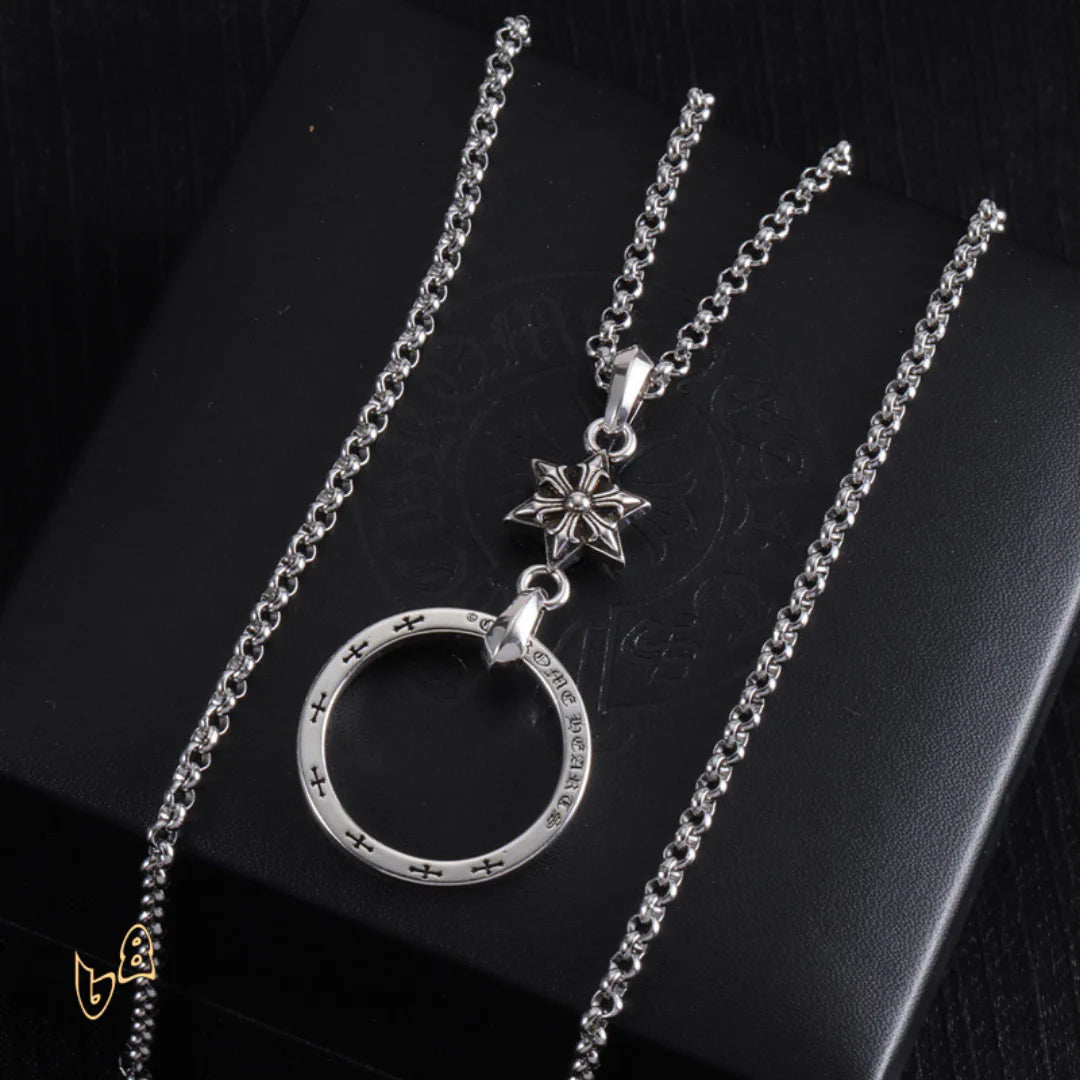 CH Circle Pendant Necklace - CH0023 image 2
