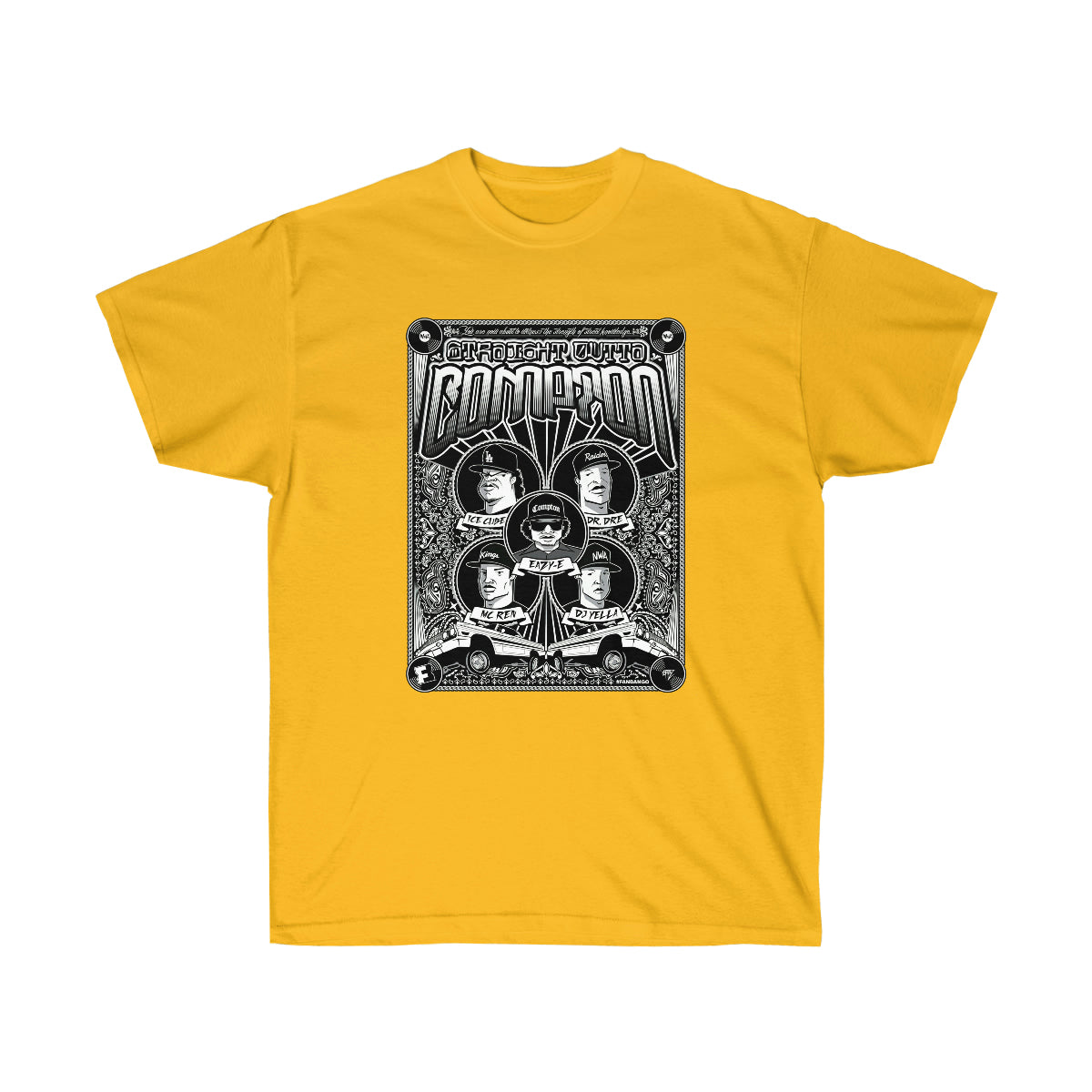 Rap Compton Men T-Shirt - Gold, S image