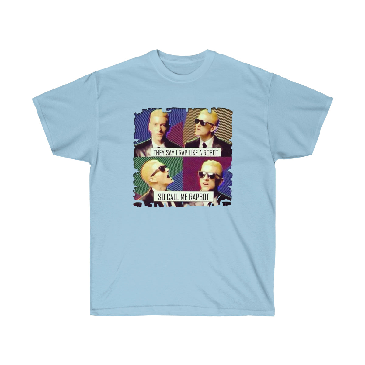 Call Me Rapbot Men T-Shirt - Light Blue, XL image