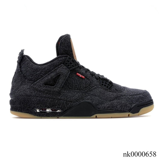 AJ 4 Retro Levi's Black (Levi's Tag) Shoes Sneakers - nk0000658 image 0
