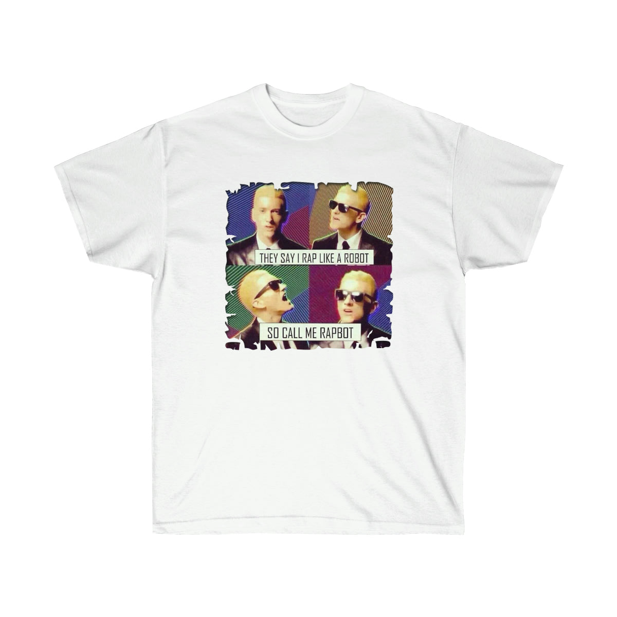 Call Me Rapbot Men T-Shirt - White, 3XL image