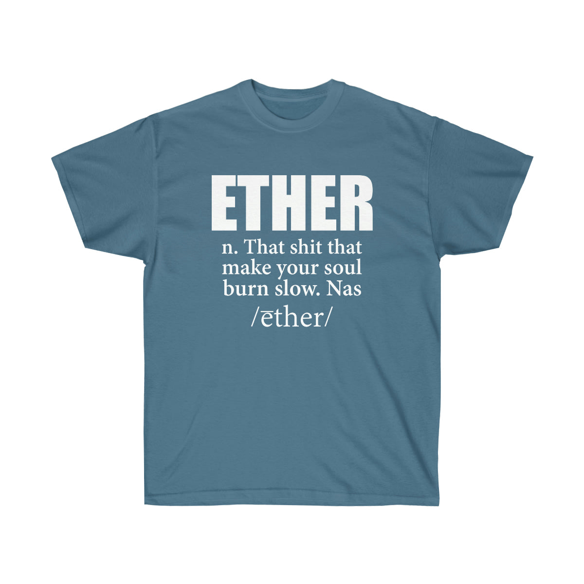 Ether Nas Men T-Shirt - Indigo Blue, L image